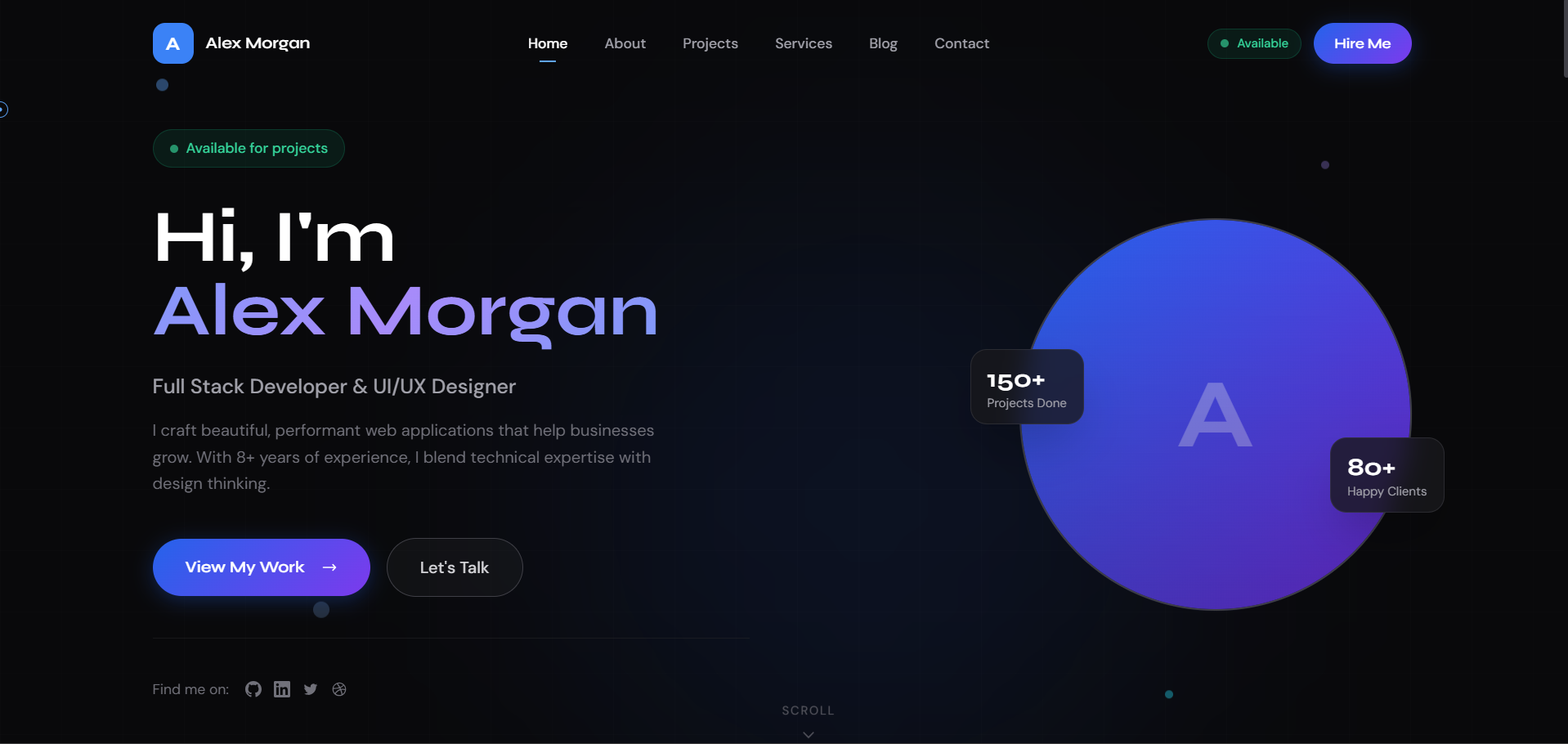 Alex Morgan – Portfolio CMS Platform