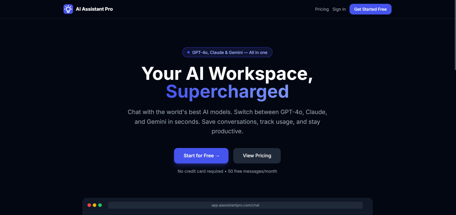 AI Assistant Pro – Multi-Model AI SaaS Platform